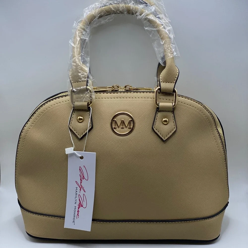 Preppy Vegan Leather Structured Handbag Set Old Money Classic Luxury Minimalist